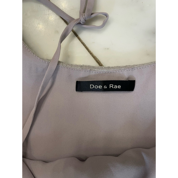 Doe & Rae, Women’s Purple Tinted Gray Mini Dress With Pleated Lining Size M EUC - Picture 5 of 10